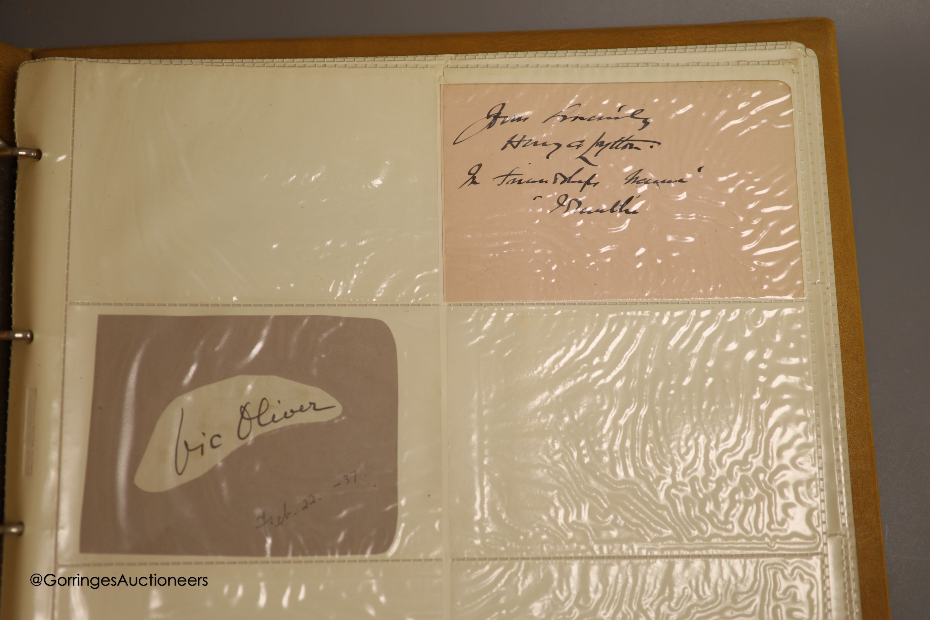 Two volumes of autographed letters